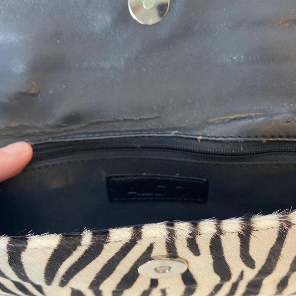Aldo Faux Zebra Hair Clutch Purse - Picture 6 of 6